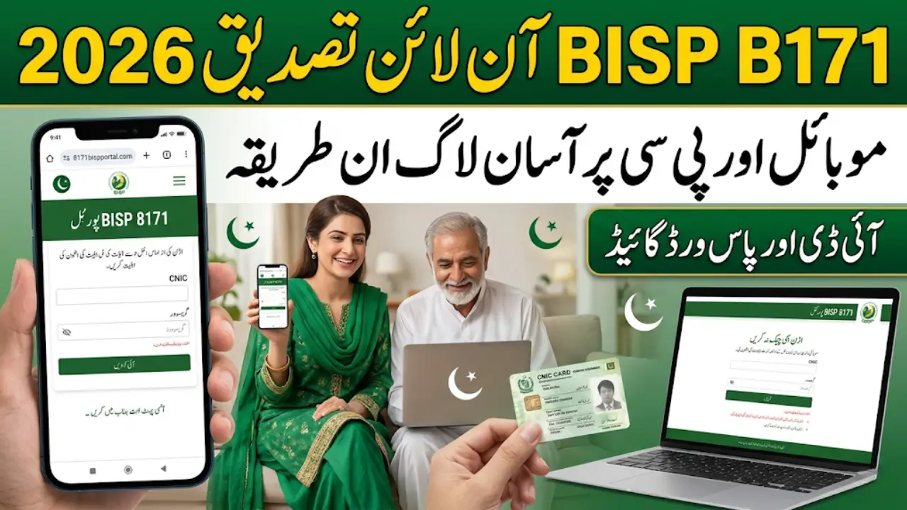 8171 BISP CNIC Verification Online 2026 – Easy Mobile & PC Login Method (ID & Password Guide)