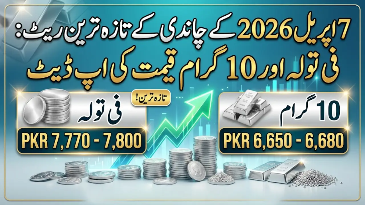 Silver Rate in Pakistan 7 April 2026 Fresh Per Tola & 10 Gram Price Update
