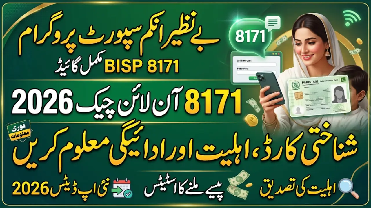 Benazir Income Support Program 8171 Check Online 2026 – CNIC, Eligibility & Payment Guide